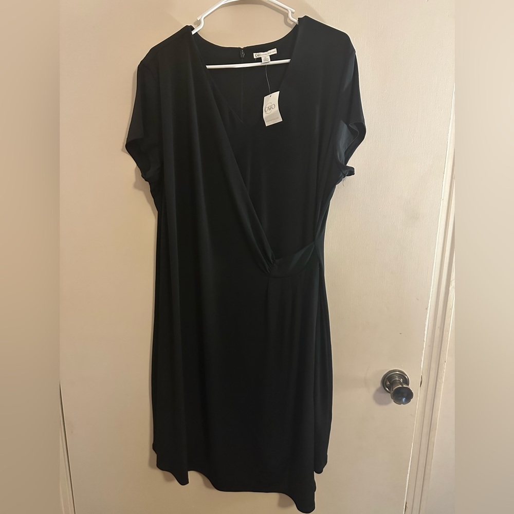 Black stretchy side detail dress - Picture 5 of 5